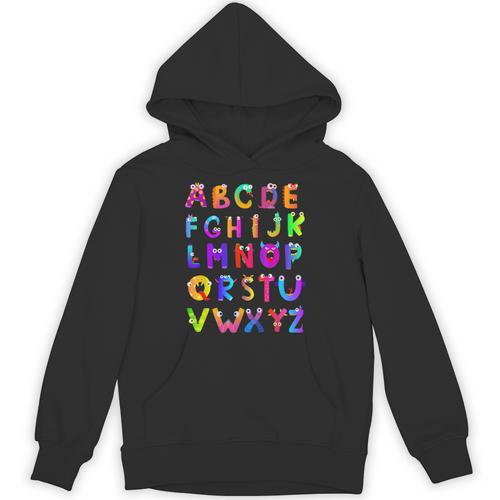 Monster ABC Cute Alphabet Halloween Teacher Costume Kids Unisex Hoodie - teacherstshirts.com