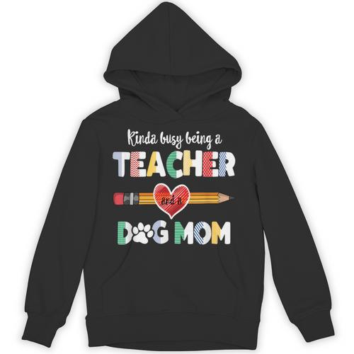 Mothers Day For Teacher Dog Lover Dog Mom Teacher Unisex Hoodie - teacherstshirts.com UK