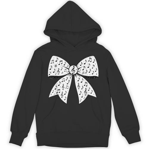 Music Notes Coquette Bow Music Teacher School Musician Band Unisex Hoodie - teacherstshirts.com