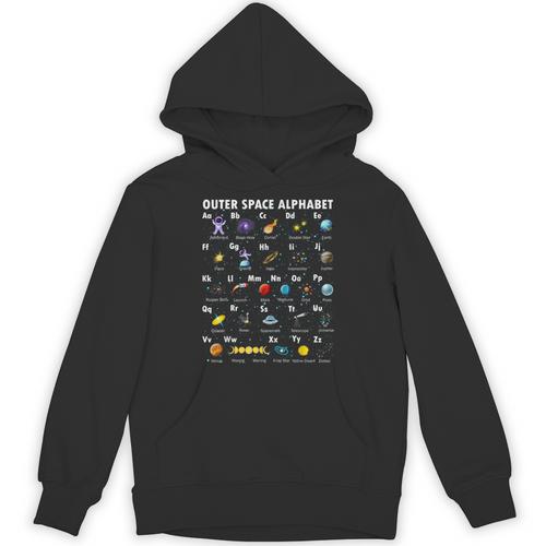 Outer Space Alphabet Kindergarten Teachers 1st Day Of School Unisex Hoodie - teacherstshirts.com AU