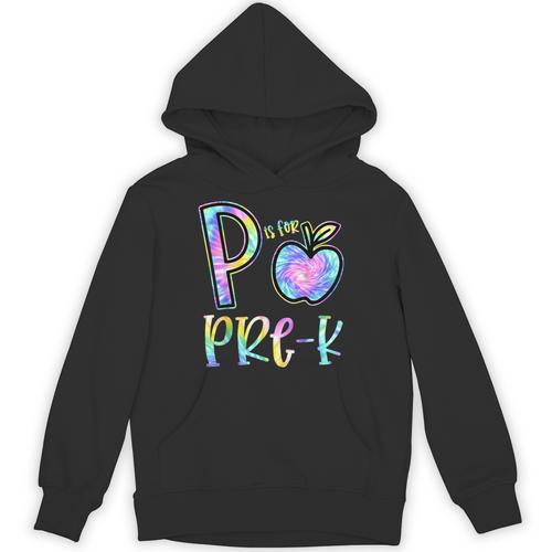 P Is For Pre-K Preschool Teacher Tie Dye Back To School Unisex Hoodie - teacherstshirts.com UK