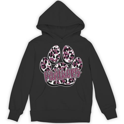Panthers Paw Print Leopard Maroon Panther Pride Teacher Unisex Hoodie - teacherstshirts.com