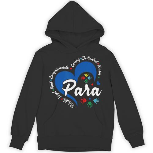 Para Heart Teacher Paraprofessional School Appreciation Unisex Hoodie - teacherstshirts.com AU