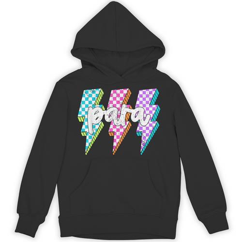 Para Squad Paraprofessional Teacher Lightning Bolt Unisex Hoodie - teacherstshirts.com