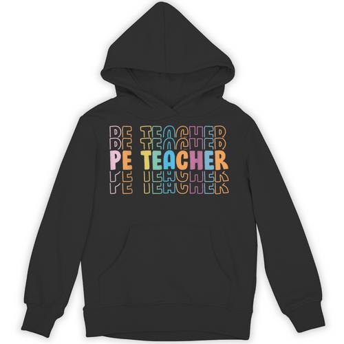 PE Teacher Vintage Retro Groovy Physical Education Teacher Unisex Hoodie - teacherstshirts.com UK