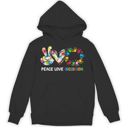 Peace Love Inclusion Sped Squad Special-Ed Teacher Daycare Unisex Hoodie - teacherstshirts.com AU