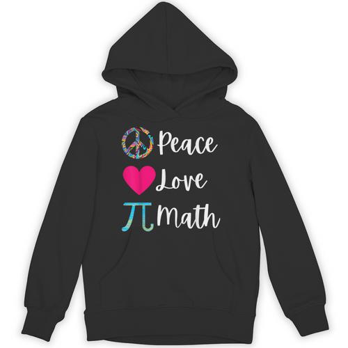 Peace Love Math Maths Teacher Pi Symbol Men Women Unisex Hoodie - teacherstshirts.com AU