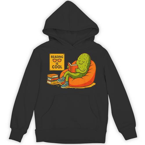 Pickle Reading Books Bookworm Teacher Librarian Kids Retro Unisex Hoodie - teacherstshirts.com AU