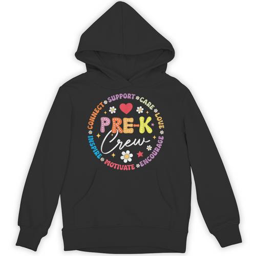 Pre-K Crew 1st Day Of School Preschool Teacher Unisex Hoodie - teacherstshirts.com DE