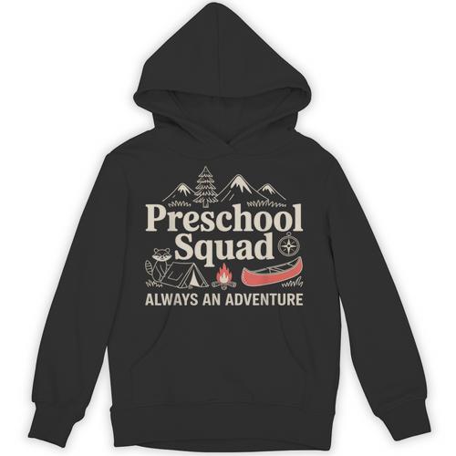 Pre-K Squad Adventure Camping Preschool Teacher Boy Girl Kid Unisex Hoodie - teacherstshirts.com DE