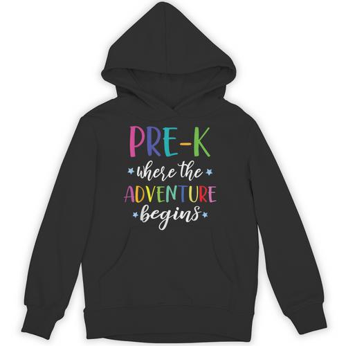 Pre-K Teacher Adventure Begins First Day Preschool Teachers Unisex Hoodie - teacherstshirts.com AU