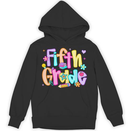 Preppy Fifth Grade Back To School 5th Grade Teacher Girl Boy Unisex Hoodie - teacherstshirts.com CA