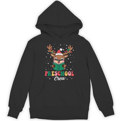 Preschool Crew Xmas Reindeer Teacher Student Christmas Unisex Hoodie - teacherstshirts.com AU