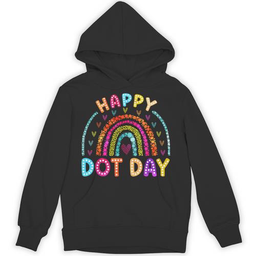 Rainbow Happy Dot Day Shirts Teacher Kids September 15th Unisex Hoodie - teacherstshirts.com UK