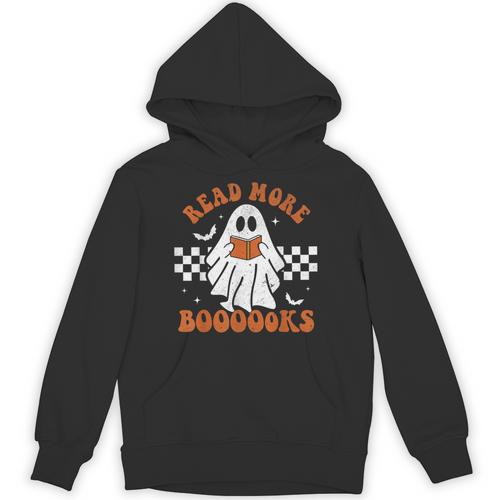 Read More Books Cute Ghost Reading Book Teacher Halloween Unisex Hoodie - teacherstshirts.com CA
