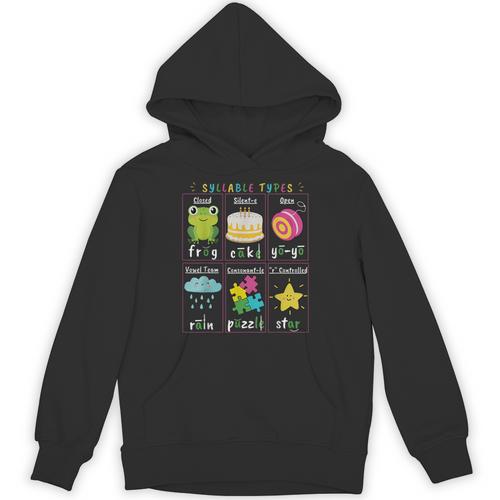 Reading Teacher Syllable Types Phonics Phonemic Awareness Unisex Hoodie - teacherstshirts.com AU