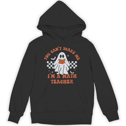 Retro You Can't Scare Me I'm A Math Teacher Cute Ghost Women Unisex Hoodie - teacherstshirts.com DE