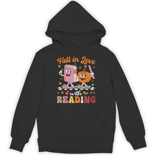 Retro Fall In Love With Learning Pumpkin Autumn Teacher Unisex Hoodie - teacherstshirts.com DE