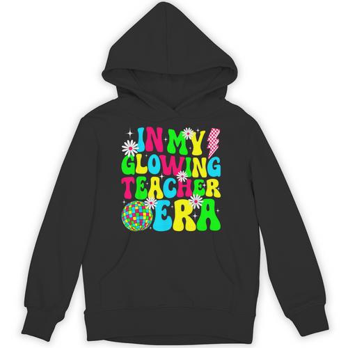 Retro Groovy In My Glowing Teacher Era Happy Teacher's Day Unisex Hoodie - teacherstshirts.com UK