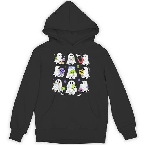Retro Halloween Science Teacher Ghost Laboratory Teacher Unisex Hoodie - teacherstshirts.com DE
