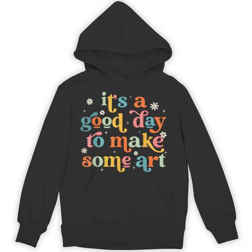 Retro It's a Good Day To Make Some Art Teacher Student Unisex Hoodie - teacherstshirts.com AU