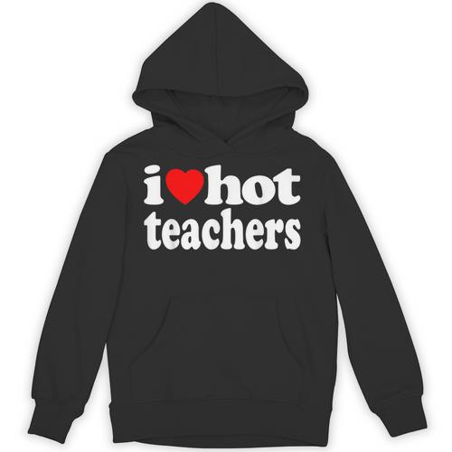 Retro I Love Hot Teachers Vintage I Heart Hot Teacher Men Women Girls Kids Unisex Hoodie - teacherstshirts.com AU