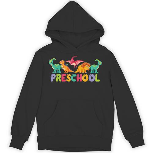 Retro Preschool Cute Dinosaur Preschool Teacher Kids Boys Unisex Hoodie - teacherstshirts.com CA