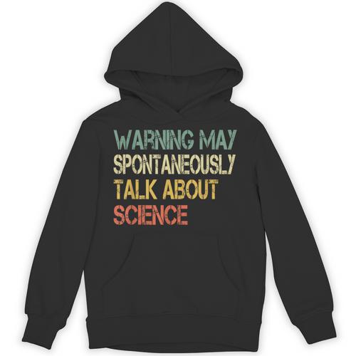 Retro Scientist Warning May Talk About Science Teacher Unisex Hoodie - teacherstshirts.com DE
