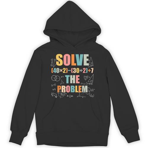 Retro Solve The Problem 67 Meme Joke Math Teacher Unisex Hoodie - teacherstshirts.com