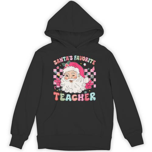 Santa Favorite Teacher Shirt Teacher Christmas Unisex Hoodie - teacherstshirts.com DE