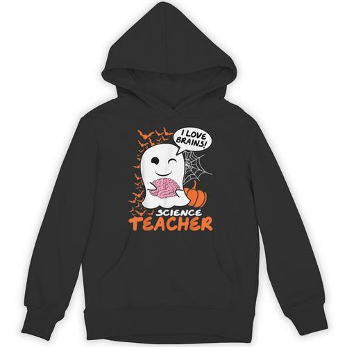 Science Teacher Cute Ghost Halloween Teacher Men Women Unisex Hoodie - teacherstshirts.com DE