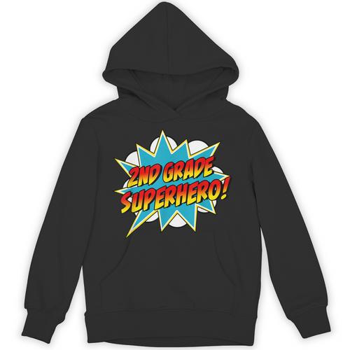 Second Grade Superhero Teacher Student 2nd Grade Comic Retro Unisex Hoodie - teacherstshirts.com