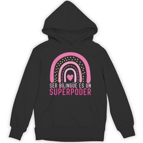 Ser Bilingue Es Un Superpoder Spanish Teacher Esl Teacher Unisex Hoodie - teacherstshirts.com UK