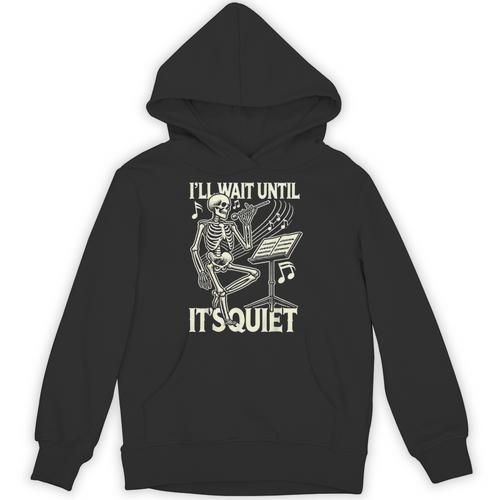 Skeleton Music Teacher I'Ll Wait Until It's Quiet Unisex Hoodie - teacherstshirts.com DE