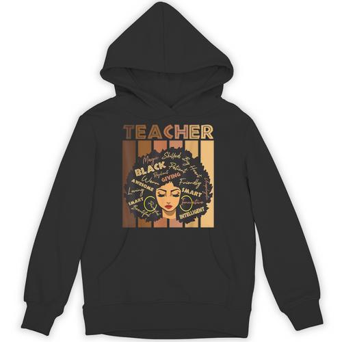 Smart Teacher Afro Girl Melanin African American Wowen Unisex Hoodie - teacherstshirts.com AU