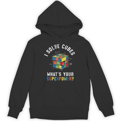 I Solve Cubes Speed Cubing Vintage Youth Math Teacher Unisex Hoodie - teacherstshirts.com DE