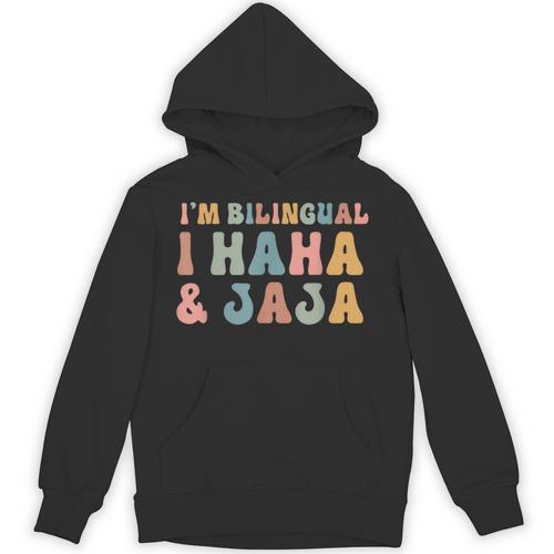 Spanish Teacher Groovy I'm Bilingual I Haha And Jaja Unisex Hoodie - teacherstshirts.com