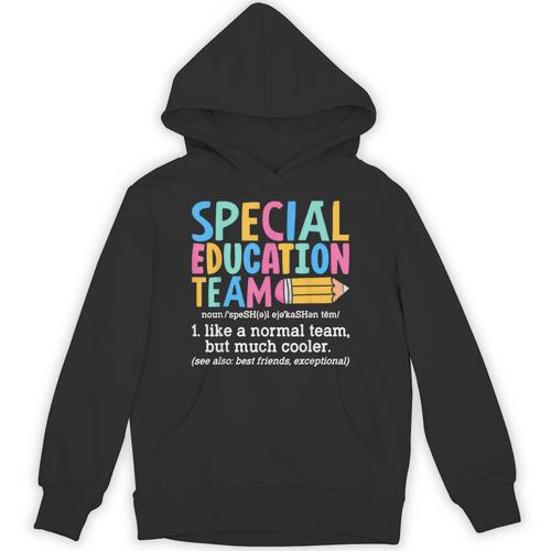 Special Education Team Definition Retro Ed Team Crew Teacher Unisex Hoodie - teacherstshirts.com CA