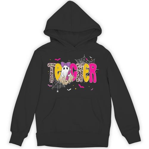 Spooky Halloween Teacher Para Counselor SPED Preppy Boo Kids Unisex Hoodie - teacherstshirts.com AU