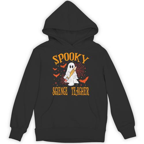 Spooky Science Teacher Ghost Halloween School Women Unisex Hoodie - teacherstshirts.com AU