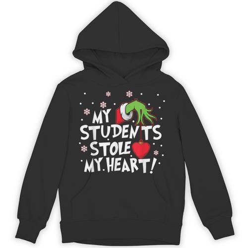 My Students Stole My Heart School Teacher Christmas Men Women Kids Unisex Hoodie - teacherstshirts.com