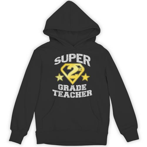 Super 2nd Grade Teacher Hero Unisex Hoodie - teacherstshirts.com