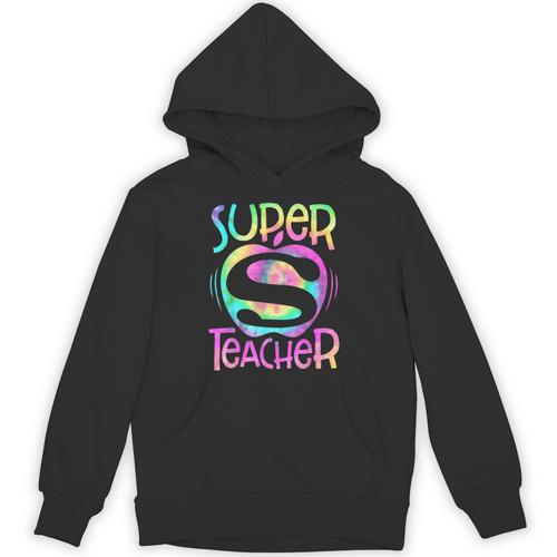 Super Teacher Back To School Apple Tie Dye First Day Unisex Hoodie - teacherstshirts.com