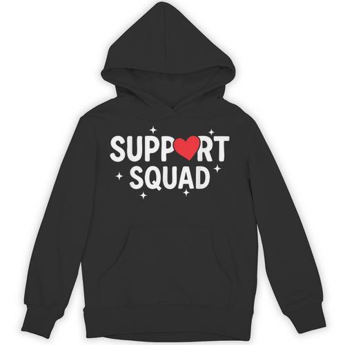 Support Squad Cute Heart Supportive Teacher Team Member Unisex Hoodie - teacherstshirts.com CA
