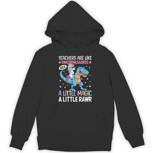 T Rex Dinosaur Unicorn Teachers Are Like Unicornasaurus Rex Unisex Hoodie - teacherstshirts.com