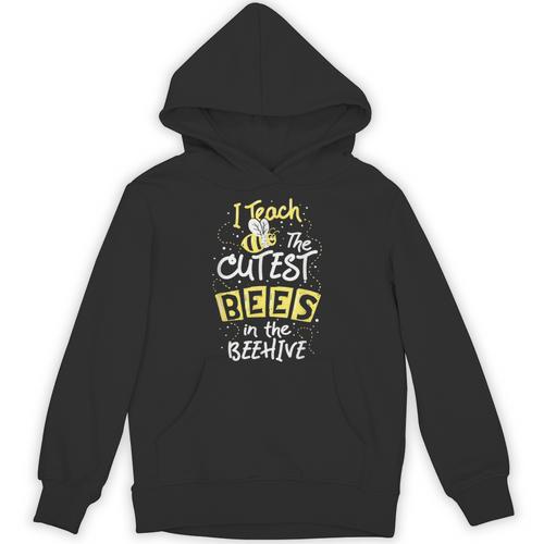I Teach The Cutest Bees In The Beehive Kindergarten Teacher Unisex Hoodie - teacherstshirts.com AU