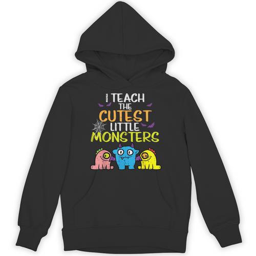 I Teach Cutest Little Monsters Halloween Teacher Men Women Unisex Hoodie - teacherstshirts.com AU