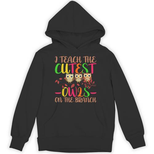 I Teach The Cutest Owls Christmas Or Teachers Day Unisex Hoodie - teacherstshirts.com DE