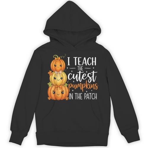 I Teach The Cutest Pumpkins In The Patch Fall Autumn Teacher Unisex Hoodie - teacherstshirts.com UK
