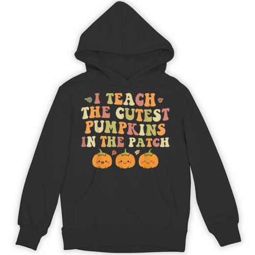 I Teach The Cutest Pumpkins In The Patch Fall Season Teacher Unisex Hoodie - teacherstshirts.com UK